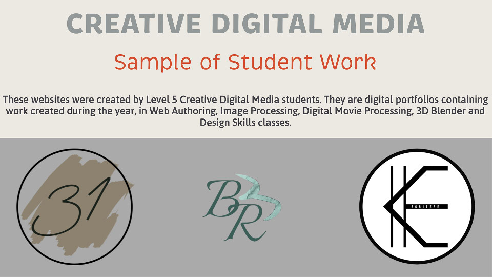Creative Digital Media Students Sample Work